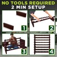 thumbnail image 6 of NutriChef Bamboo Stackable Wine Rack, 8-Tier 72 Bottle Capacity Wine Racks Free Standing Floor, No Tools Assembly, Modular Storage Display Shelf for Kitchen and Cellar 33.5" x 10" x 42", Black, 6 of 6