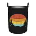 thumbnail image 1 of DouZhe Waterproof Collapsible Large Laundry Baskets, Retro Sunset Rainbow Prints Circular Hamper with Handles, 1 of 7