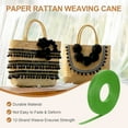 thumbnail image 3 of Uxcell 16.4 Yards x 0.6" Paper Rattan Weaving Cane, 12-Ply Paper Rattan Weave Basket Weaving Supplies for DIY Home Kitchen Decoration Basket Crafts, Green, 3 of 6