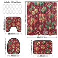 thumbnail image 6 of Ryvnso 4 Pcs Christmas Candy Snowflake Bathroom Shower Curtain Set with 12 Hooks Bath Mat Toilet Lid Cover, 6 of 8