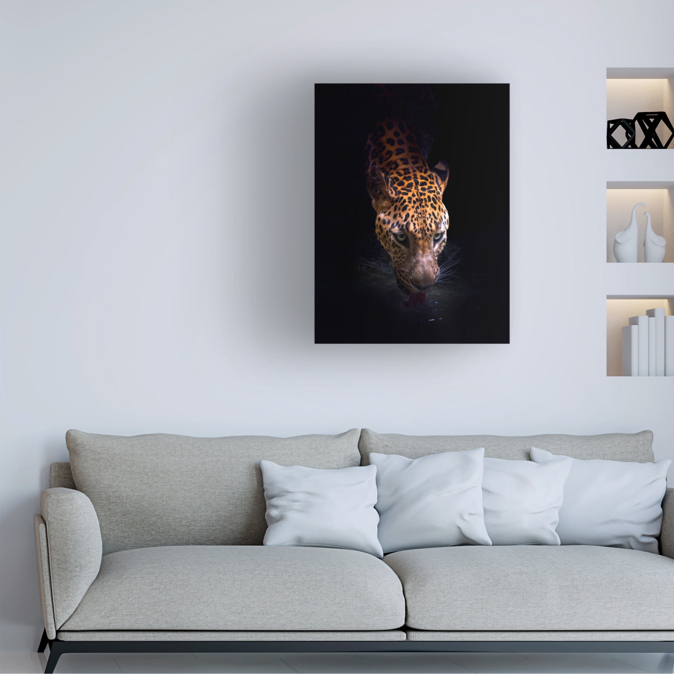 Canvas Wall Art - Antonyus Bunjamin (Abe) 'Drinking' Wall Art for Living Room, Bedroom, or Office Décor by Trademark Fine Art - 14 x 19 Inches