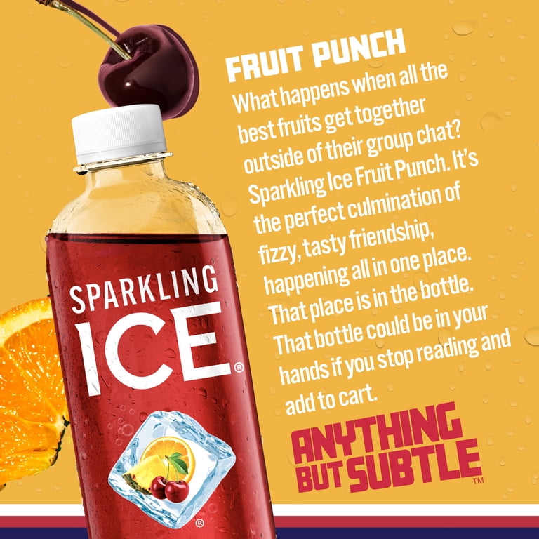 Sparkling Ice Fruit Punch, 17 fl oz Bottles, 12 Pack photo 3