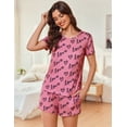 thumbnail image 2 of Avidlove Women's Pajamas Set Short Sleeve Love Print Pjs Top and Shorts Sleepwear Comfy Loungwear for Valentine's Day, 2 of 8