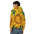 thumbnail image 4 of Kdxio Vibrant Sunflower Painting Print Men Hoodies Casual Hoodies for Men with Zip Pockets Full Zip Long Sleeve Sweatshirt Sports Hooded Jacket-XX-Large, 4 of 5