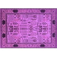 thumbnail image 1 of Ahgly Company Indoor Rectangle Oriental Purple Traditional Area Rugs, 7' x 9', 1 of 4