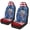 Patriotic 250th Anniversary Print, variant on POLERO Polyester Automobile Seats Protector Pad Mat for Automotive, Washable Interior Decor Car Seat Covers, Flowers Design