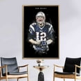 thumbnail image 6 of Gym Poster, Motivational Art Canvas, Man Cave Art Canvas, Football Players Poster, Tom Brady Poster, Sport Wall Decor, Canvas Wall Decor - White Framed, 6 of 7