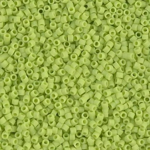 Miyuki Delica Seed Beads DB0763/DB763 11/0 Opaque Chartreuse Matte 7.2 Grams