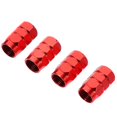 thumbnail image 2 of 4 Pcs Aluminum Alloy Car Tire Stem Caps Round Style Air Covers Tire valve cap (Red), 2 of 2