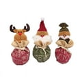 thumbnail image 2 of Christmas Gift Bags Drawstring Xmas Candy Bags Santa Sack Backpack for Christmas Party Favor 3PCS Apple Bags for Kids Colleagues Friends Families，Type B Elderly, 2 of 4