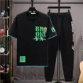 thumbnail image 5 of Ropa para hombre, pantalones deportivos estampados, conjuntos de pantalones gráficos, camisetas para correr, novedad en chándal a juego de alta calidad para hombre, 5 of 5