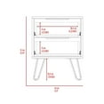 thumbnail image 6 of Nuvo 2 Nightstand; Two Drawers; Hairpin Legs, 6 of 6