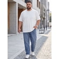 thumbnail image 5 of DARING DIVA Men's Big Tall Mesh Breathable Crew Neck Short Sleeve T-Shirts XL White, 5 of 7