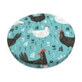 thumbnail image 6 of Uemuo Lovely Roosters Pattern Round Bar Stool Seat Covers Washable Stool Cushion Slipcover Elastic Bar Chair Covers-12 inch, 6 of 7