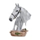 thumbnail image 4 of Estatua de cabeza de caballo, adorno decorativo, colección nórdica, figura de resina versátil Blanco, 4 of 8
