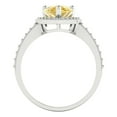 thumbnail image 4 of 2.36 ct Pear Cut Simulated Yellow Diamond with Simulated Diamond Halo Accents 18K White Gold Womens Engagement Ring, 4 of 5