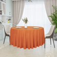 thumbnail image 3 of WYZZHY 6 Pack Round Tablecloth  120 Inch White  Stain &amp; Wrinkle Resistant  Polyester  Table Cover for Dining Table  Buffet Parties &amp; Camping, 3 of 7