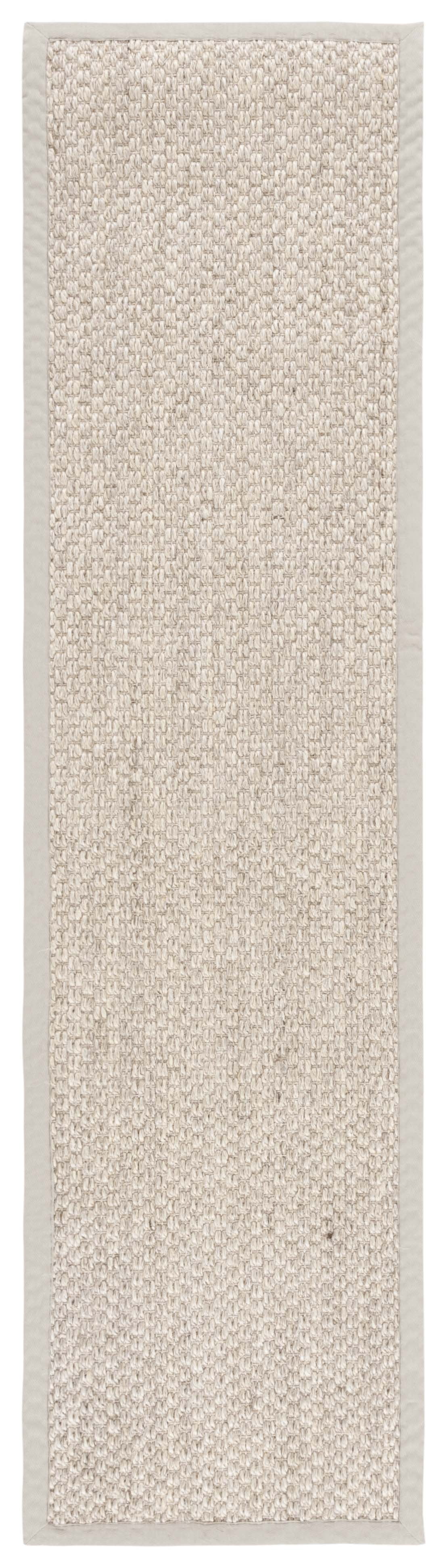 Safavieh Natural Fiber Charlene Bordered Runner Rug, Marble, 2' x 8'