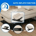 thumbnail image 5 of Dextrus Inflatable Twin Air Mattress with Built-in Pump, Frame, Velvet Surface & Portable Storage Case, Khaki, 5 of 9