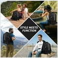 thumbnail image 6 of Travel Backpack for Men and Women Water Resistant Multi-Pocket Backpack with Chest Straps for Daily Commute, Climbing, Hiking & Short Trips, Black, 8603, 6 of 6