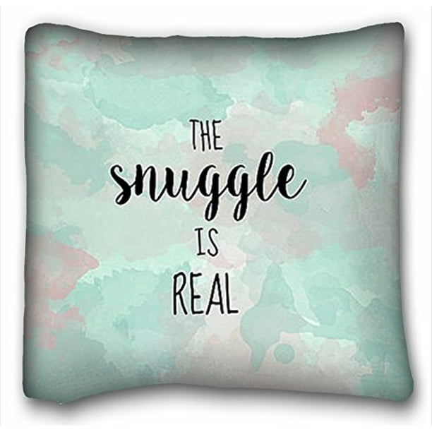 WinHome The Snuggle Is Real Pillow Quote Cute Pillows For Kids Gift For Boyfriend Purple And