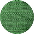 thumbnail image 1 of Ahgly Company Indoor Round Oriental Emerald Green Modern Area Rugs, 3' Round, 1 of 4