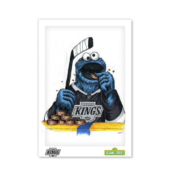 Cookie Monster Los Angeles Kings 11" x 17" Sesame Street Poster Print