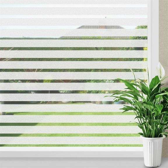 NOGIS Window Privacy Film Frosted Glass Window Film Heat Blocking Window Cling Decorative Frosting Film Static Cling Vinyl Door Coverings Home Tint Blinds, 17.5 x 78.7 inch, Pure