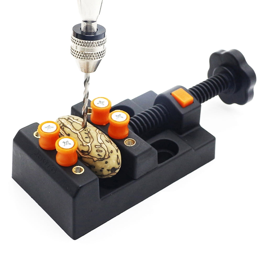 Mini Drill Press Vise Clamp Table Bench Vice for Jewelry Nuclear Clip on DIY Carving Tool Flat Clamp Yellow