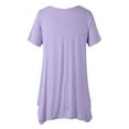 thumbnail image 2 of UPPADA Women's Summer Tunic Tops To Wear with Leggings Solid Irregular Hem T Shirts Short Sleeve Crewneck Flowy Loose Blouse, 2 of 6
