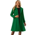 thumbnail image 1 of Abrigo Vintage de Invierno para Mujer Abrigo Largo con Doble Botonadura Verde XS, 1 of 5