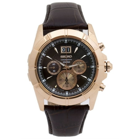 Seiko Men's SPC114 Brown Leather Quartz Watch
