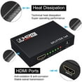thumbnail image 7 of HDMI-compatible Splitter 1 in 4 Out -4K Hdmi-compatible Splitter 1x4 Ports v1.4 Powered 4K/2K Full Ultra HD 1080p US Adapter 3D Support, 7 of 7