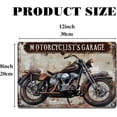 thumbnail image 2 of 2D Flat Printing,Aluminum Sign,Vintage Metal Sign,Motorbike Sign,MOTORCYCLIST'S GARAGE Sign,Craft Decoration Wall Decor,Home Farmhouse Porch Garage outdoor Decor,Water-proof,Dust Sign 12x8 Inch, 2 of 5