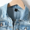 thumbnail image 6 of Jean Jacket for Girls Long Sleeve Button down Blue Jean Jacket Kids Spring Jackets Girls Denim Jackets Size 7-8 Years, 6 of 9