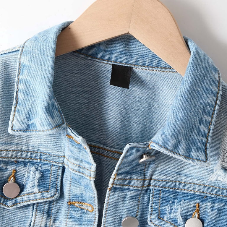 SGMVNU Toddler Boys Girls Jean Jacket Kids Denim Jacket Long