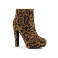 thumbnail image 1 of Unique Bargains Bottines à Talon Bloc Plateforme à Bout Rond avec Fermeture Éclair pour Femmes, 1 of 4