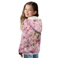 thumbnail image 2 of Xoenoiee Hedgehog Cherry Blossom Print Full-Zip Hoodies Graphic Hooded Sweatshirt Kids Teens Pullover Long Sleeve Joggers Shirt Fall Jacket Workout Casual Tunic Top Outfits Sportswear, M, 2 of 7