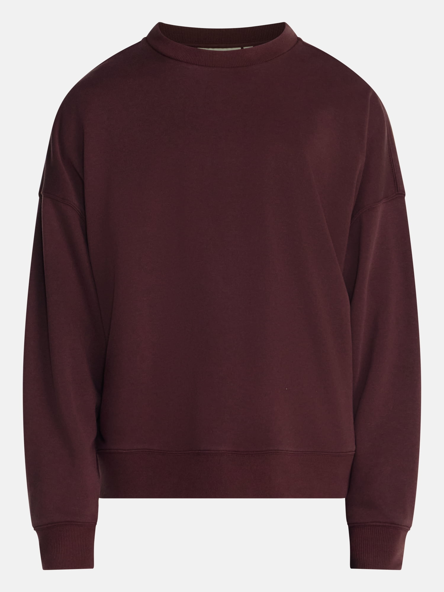 No Boundaries Crewneck Fleece Sweatshirt with Long Sleeves, Men's XS-4XLT