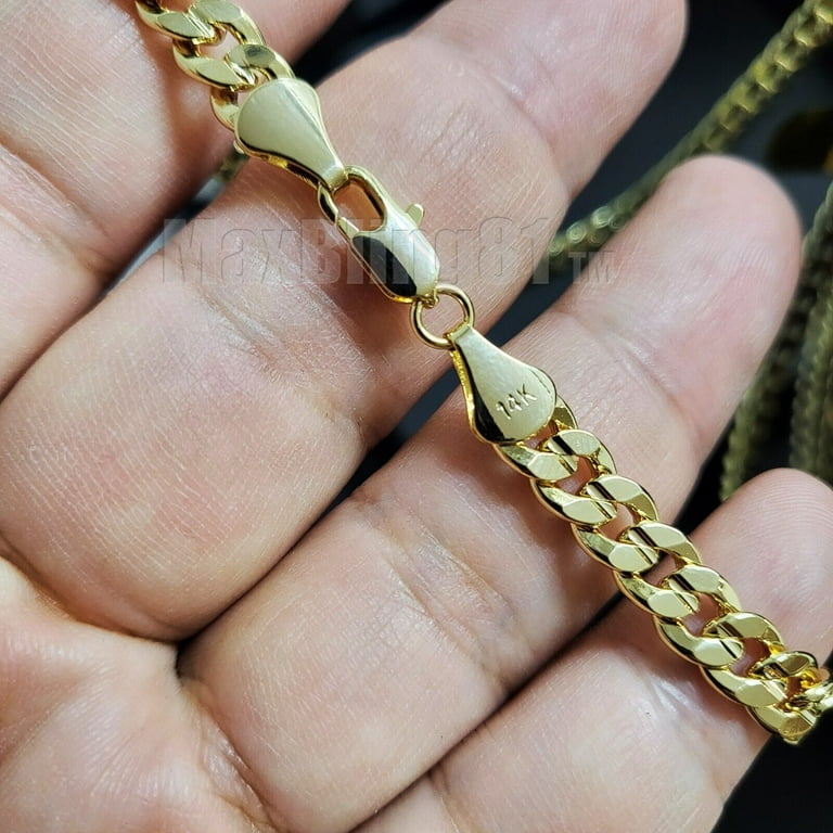 Deals 10mm 24” 14K Stamped Gold Plated Brass Cuban Chain Necklace