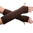 thumbnail image 6 of Dyfzdhu Women Simple Fashion Fall Winter Knitted Hollow Warm Gloves, 6 of 7