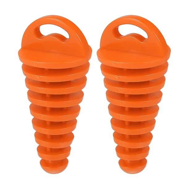 Tapones de Tubo de Escape Unique Bargains 2uds Motocicleta Universal Caucho Naranja 15-38mm
