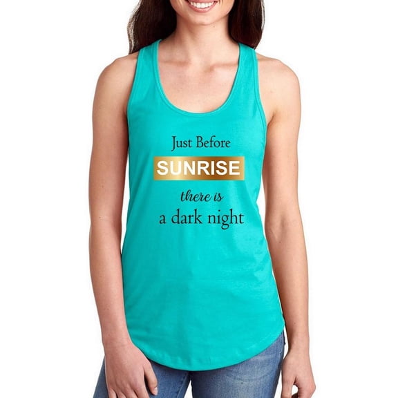 Just Before Sunrise Gold Foil Racerback Tank Women -Image by Shutterstock, Female Small