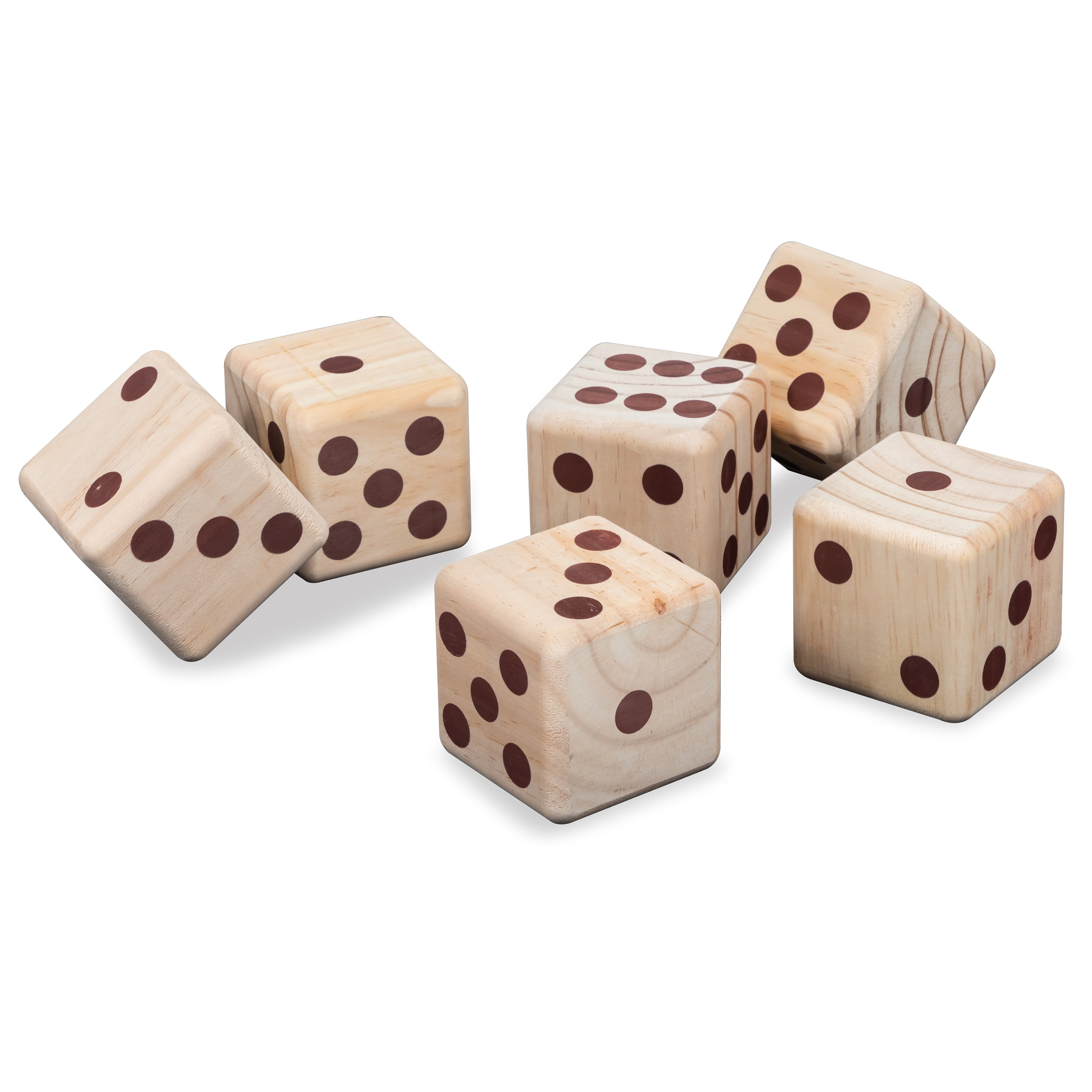 Wild Sports Giant Yard Dice Outdoor Party Game Wood 6-Piece