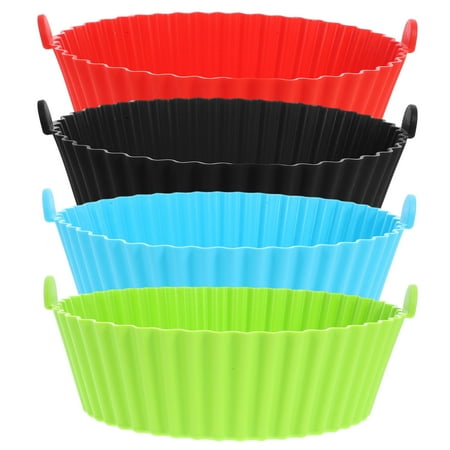 

4 Pcs Air Fryer Accessories Air Fryer Silicone Baking Tray Small Silicone Air Fryer Tray Silica Gel 20.50X20.50X6.00CM