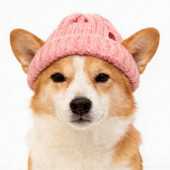 Knit Dog Beanie with Ear Flaps,Warm Winter Hats,Dog Knits Hat,Knitted scarf with ear holes,Soft Stretchy Puppy Knit Cap for Cold Weather,Winter Hats for Small & Medium PetsStylish