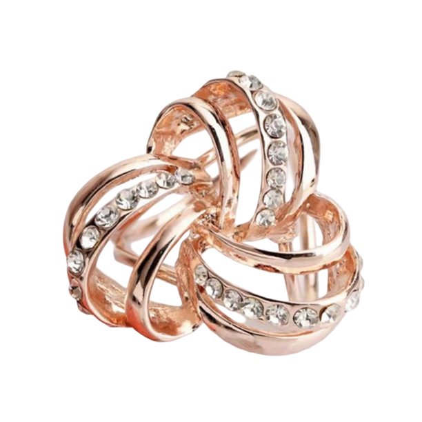Anillo para bufanda con diamantes de imitación, anillo de clip para bufanda de 3 anillos, anillo elegante y brillante para sujetar bufandas, chales, pañuelos y bufandas de seda para mujer.