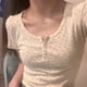 thumbnail image 3 of WAITLOVER Camiseta de manga corta con cuello en U y estampado floral para mujer, 3 of 6