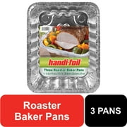 Handi-Foil Aluminum Foil Rectangular Roaster/Baker Pans, 3 Count 11.75" x 9.38" x 2.31"