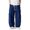Blue, variant on Mens Wide Leg Pants Drawstring Elastic Waistband Solid Color Casual Pants Versatile Straight Leg Trousers Chino Pants with Zipper Pants
